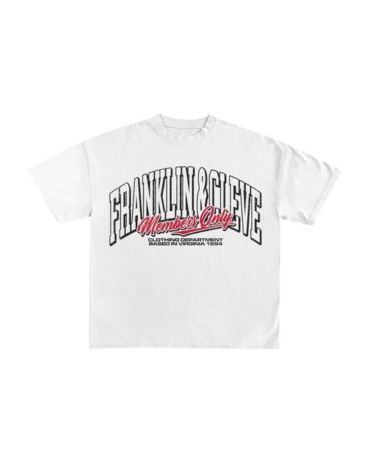 Franklin & Cleve members only block party tee